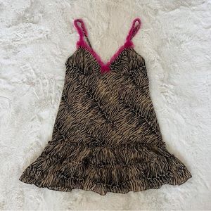 BETSEY JOHNSON vintage cheetah & pink dress🧸